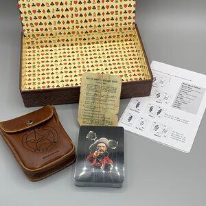 Texas Hold ‘Em Playing Cards Faux Leather Case
